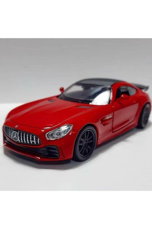 1.36 Ölçek Marka Lisanslı Mercedes Amg Gtr Kırmızı Renk 12 Cm Model Metal Araba