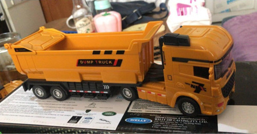 Oyuncak Koleksiyon İş Makinaları Kum Kamyonu Taşıyıcı 25 Cm
