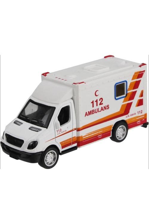 Oyuncak Metal Çek Bırak Ambulans 10 Cm