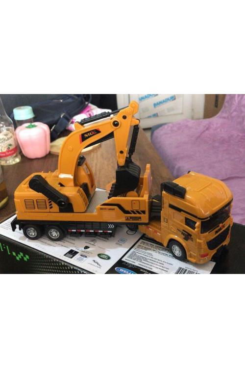 Oyuncak Koleksiyon İş Makinaları Kamyon Ekskavatör 25 Cm