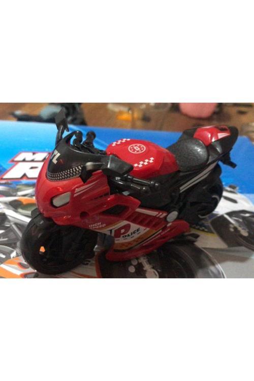 Oyuncak Sürtmeli Polis Motorsikleti 15 Cm Kırmızı Model Motorsiklet