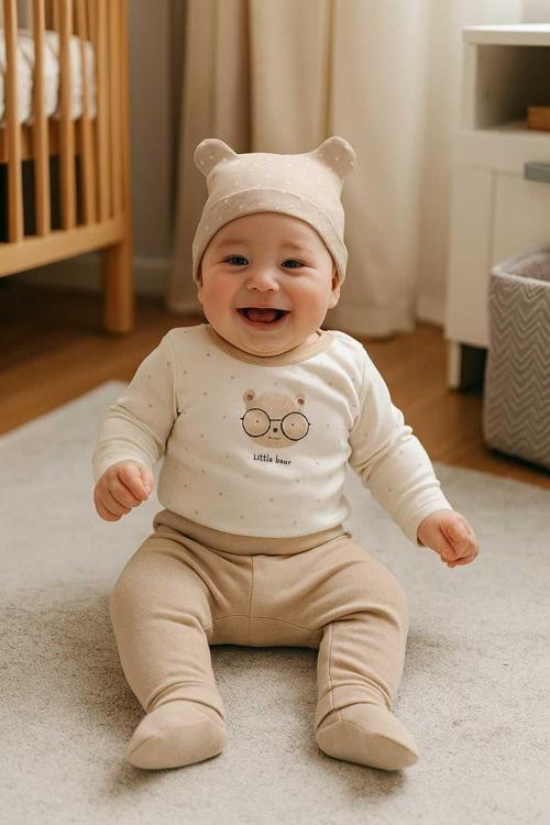 Babycosy Unısex 0-3 Ay Oyuncaklı Keseli Takım