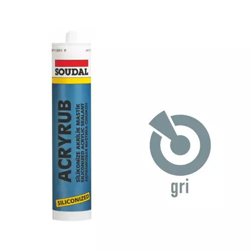 Silikonize Akrilik Gri Mastik 500 Gr