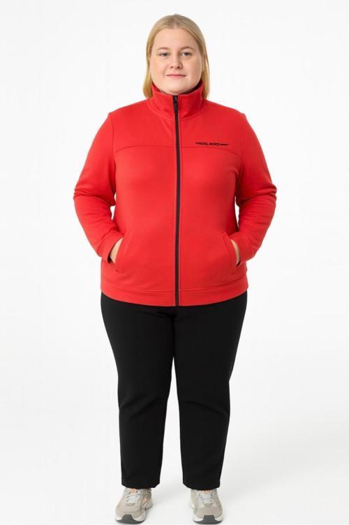 Kadın Mercan Rengi Büyük Beden Eşofman Takımı-T-1014