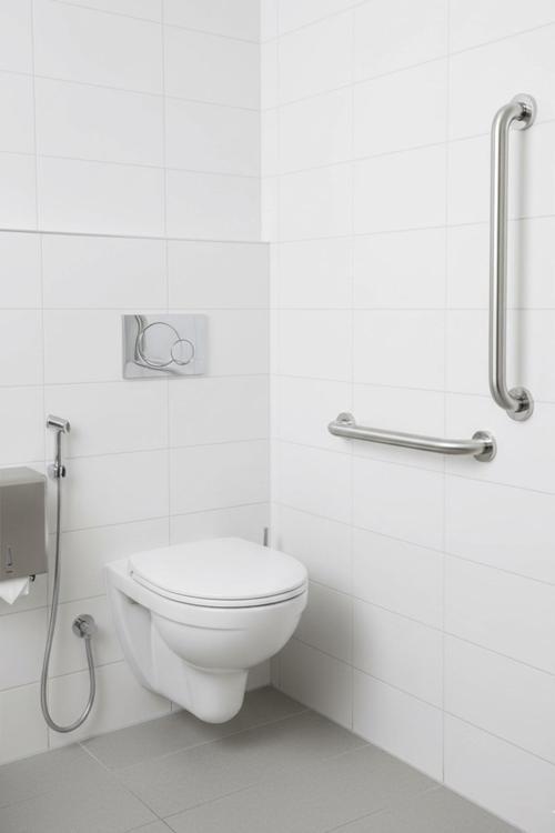 Yaşlı ve Engelli Tutunma Barı – Krom Kaplama 30 cm, Küvet ve Duş Tutamağı, Kaymaz Güvenlik Barı