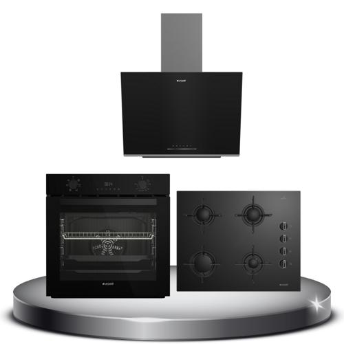 Siyah Ankastre Set  (ADE 606-2 S + OCD T 651 ES + AFC 330 S )