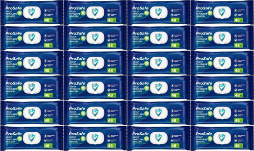 Hasta Vücut Temizleme Islak Mendil Havlu 48 Yaprak XL (24 Lü Set) Plastik Kapak