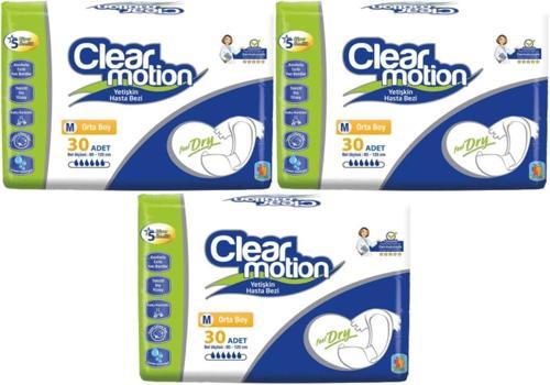 Clearmotion Yetişkin Hasta Bezi Bel Bantlı M - Orta - Medium 90 Adet (3PK*30)