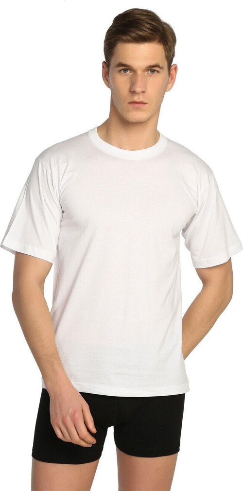 Erkek Beyaz 6'Lı Paket Sıfır Yaka Pamuk Fanila Beyaz 3Xl