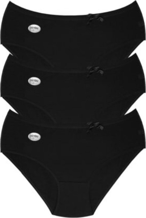 Kadın Siyah Bambo Külot 6Li Siyah 2Xl