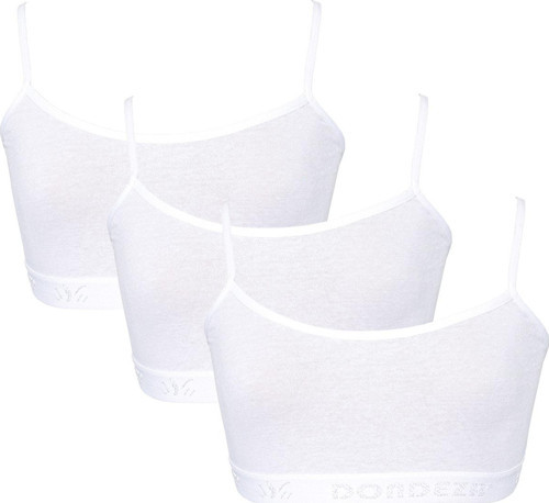 Ip Askı Düz Yarım Atlet Alıştırma Sütyeni 3 Lü Beyaz L-Xl