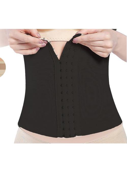 Kadın Siyah Agraflı Bel Korsesi Siyah L-Xl