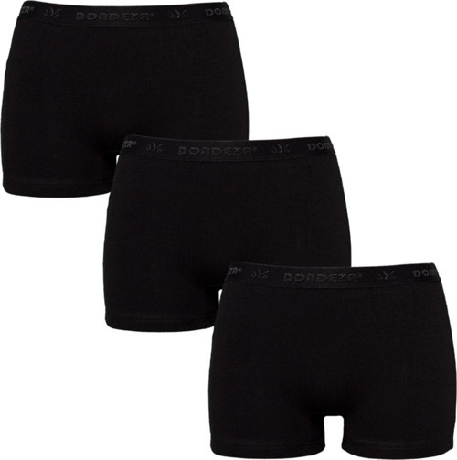 3'Lü Paket Kadın Boxer Siyah L