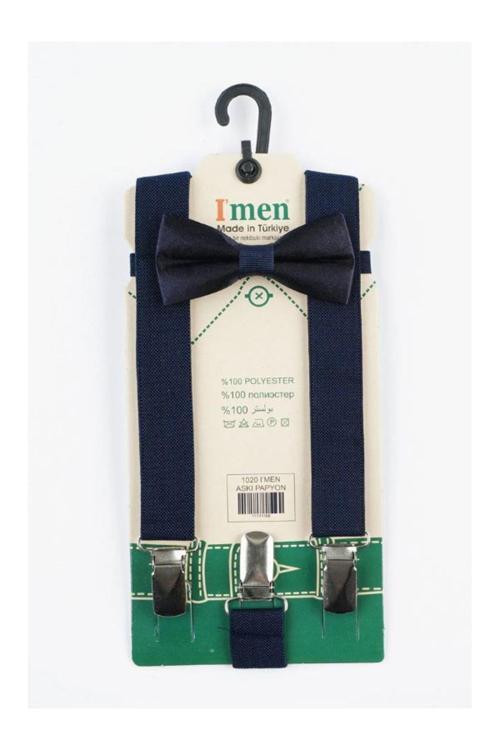Erkek Çocuk Lacivert Papyon Askı Takımı Lacivert Tek Ebat