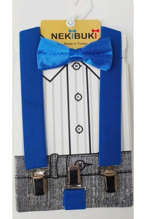 Askı Papyon Takım Saks Mavisi 1-9 Yaş