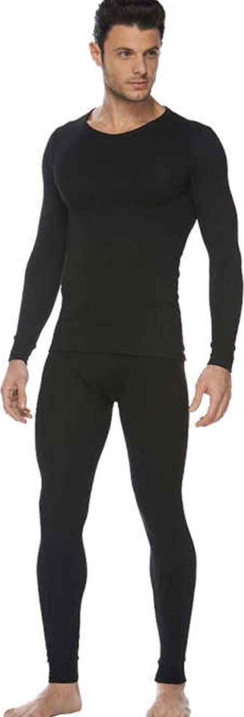 Erkek Siyah Termal İçlik Alt Üst Takım Siyah 3Xl