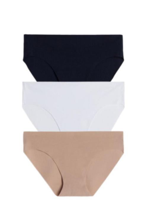 Kadın Lazer Kesim Dikişsiz Iz Yapmayan Külot 3'Lü Takım Çok Renkli M