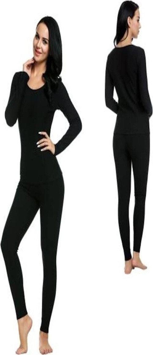 Paristrend Uzun Kol Fanila Tayt (Alt-Üst) Termal Içlik Takım Siyah Xl-2Xl