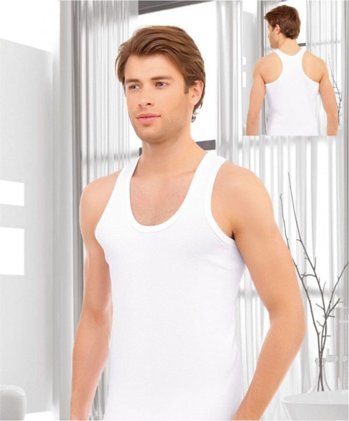 Bonbonetti 4 Lü Paket Erkek Rambo Atlet Beyaz L