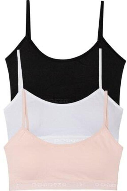 Genç Kız Pedli Ip Askı Yarım Atlet Büstiyer 3'Lü Çok Renkli L-Xl