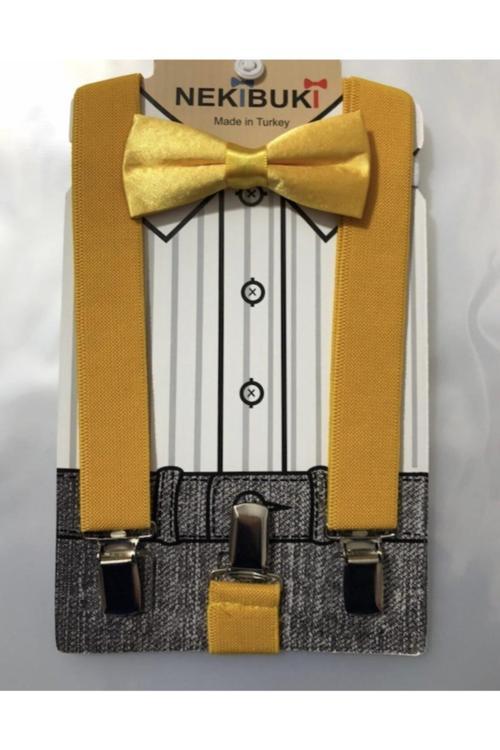 Çocuk Sarı Papyon Takımı Sarı Tek Ebat
