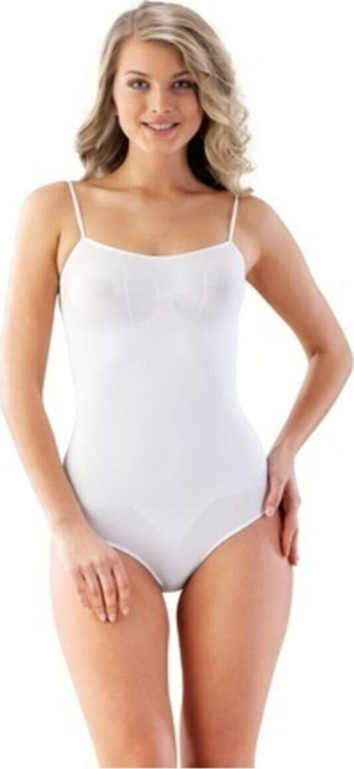 Kadın Beyaz İp Askılı Çıtçıtlı Body Korse Beyaz Xl