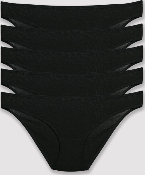 Kadın Basic Brief 5'Li Paket Külot %100 Pamuklu Çok Renkli Xl