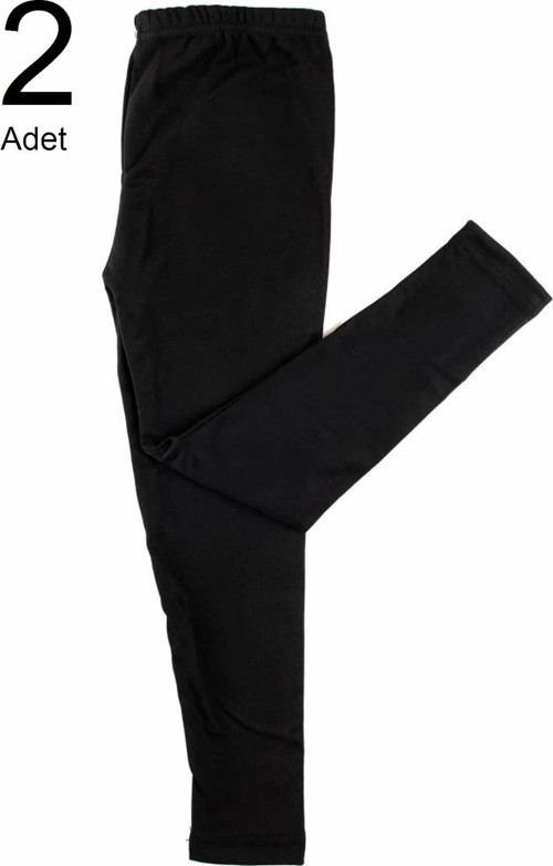 Çocuk Siyah Uzun 2'Li Paket Viskon Şardonlu Alt İçlik Termal Giyim & İçlik Siyah 5-6 Yaş