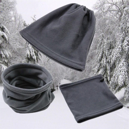 Kışlık Polar Atkı Bere Boyunluk Termal Boyun Isıtıcı Bandana Bay Bayan Yüz Maskesi Şapka Füme Xl