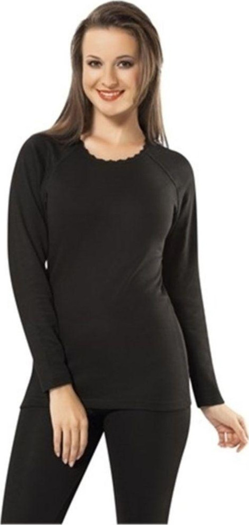 Termal Üst Içlik 2007 Bisiklet Yaka Uzun Kol Siyah Tek Ebat