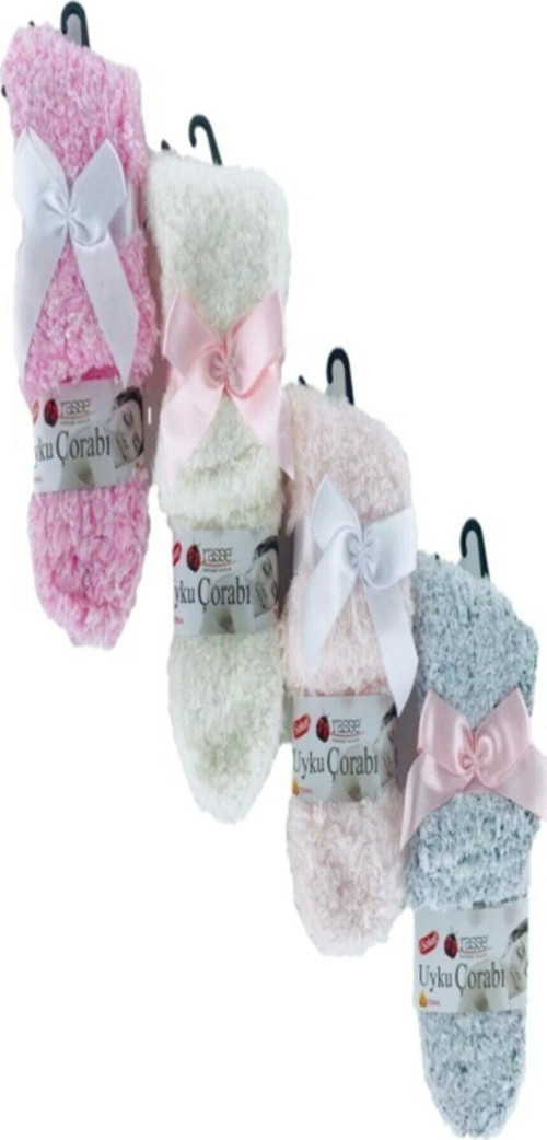 Kadın Peluş 6 Lı Uyku Çorabı Çok Renkli 36-40