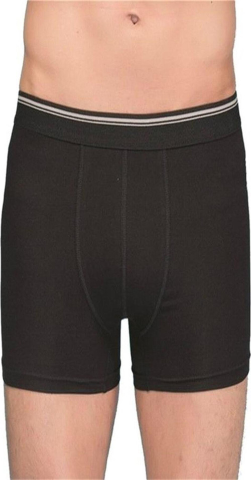 Erkek Siyah 12 Li Paket %100 Pamuk Likralı Boxer Siyah L