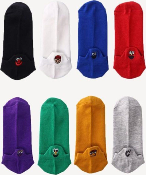 Emoji Çorap 6 Lı Paket Karma Çok Renkli Standart