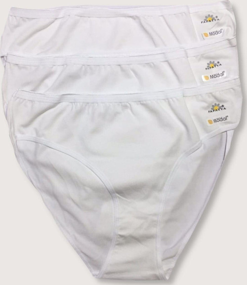 Kadın Modal Bikini 3'Lü Beyaz Xl