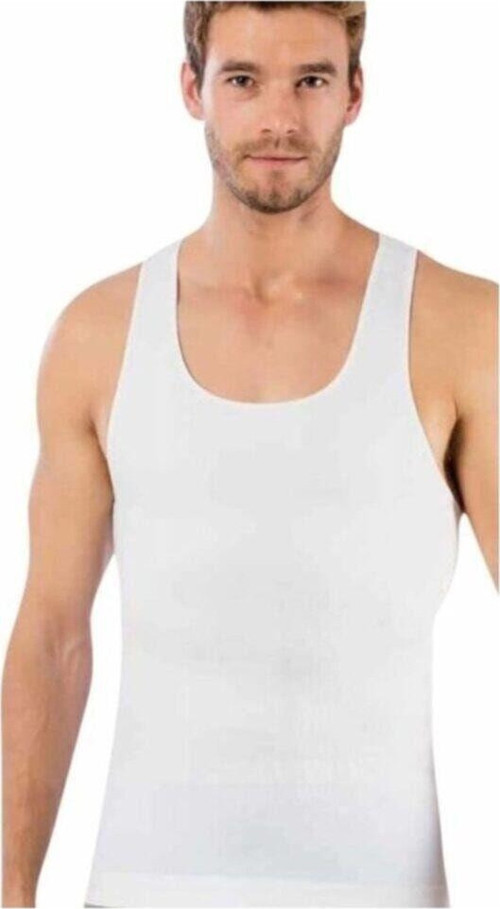 Kadın 2'Li Erkek Korse Atlet 6200 Beyaz Xl
