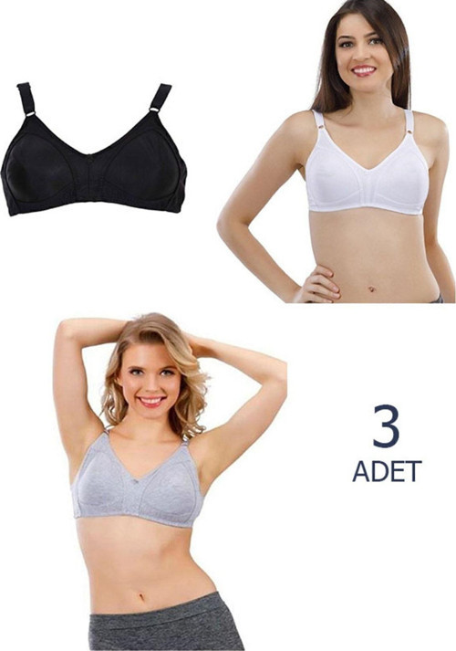 Kadın Penye Toparlayıcı 3'Lü Paket Çok Renkli 80