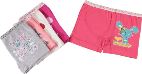 6'Lı Paket Kız Çocuk Boxer Çok Renkli 11-12 Yaş