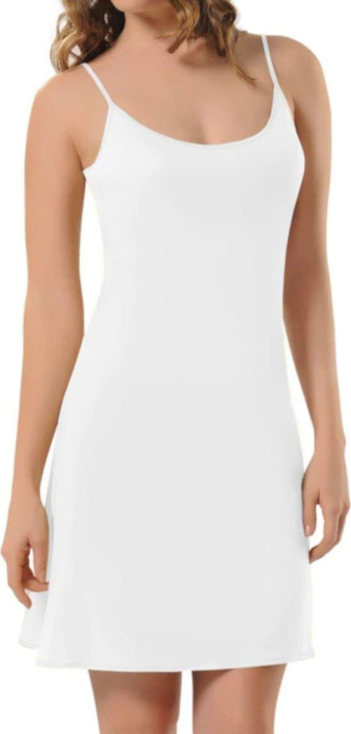 1150-Beyaz Modal Penye Kombinezon Beyaz L-Xl