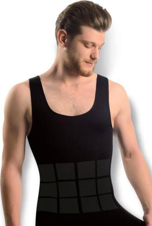 Siyah Erkek Korse Atlet Siyah 2Xl