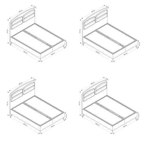 Retro Baza Başlık Yatak Seti - Kumtaşı Ayak-Coco03 -Yastık Coco11 150x200
