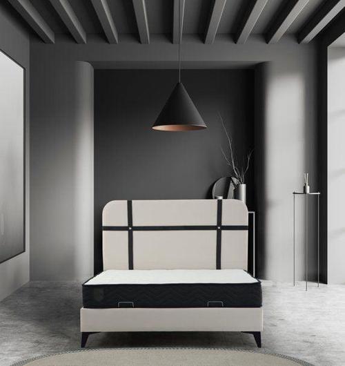 Elina Baza Başlık Yatak Antrasit Ayak - Pixel005 150x200