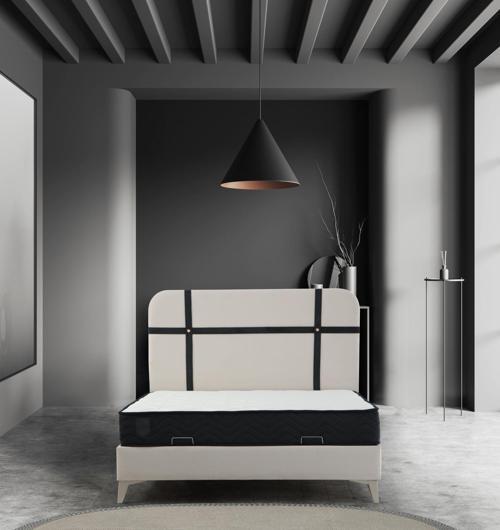 Elina Baza Başlık Yatak Kumtaşı Ayak - Pixel005 180x200