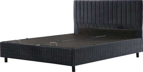 Safir Baza Başlık Pedli Yatak Seti - Antrasit 150x200