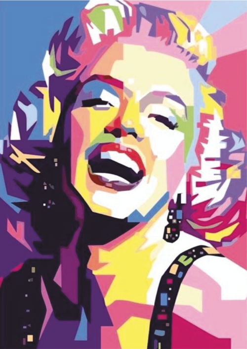 Renkli Pop Art Marilyn Monroe Temalı Ahşap Retro Poster Tablo