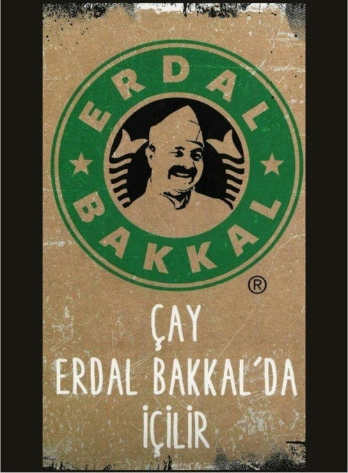 Erdal Bakkal Çay Ahşap Retro Vintage Poster