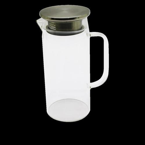 1.2LT - YUVARLAK CAM SÜRAHİ - SÜZGEÇLİ METAL KAPAK BOROSİLİKAT - TERMİSİL ISIYA DAYANAKLI (5365)