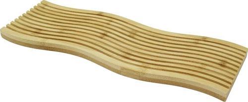 DALGALI KENAR ÇİFT TARAF=DÜZ - DALGALI OYUK KANALLI AHŞAP BAMBU SUNUM TEPSİ 15X39X1.5CM (5365)