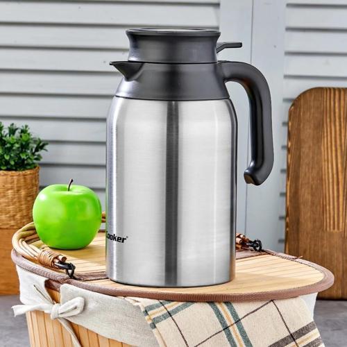 2LT 304 ÇELİK K MODEL TERMOS INOX SERİSİ12 SAAT SICAK - 24 SAAT SOĞUKÇİFT CONTALI KAPAK (5365)