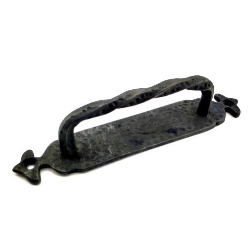 Antika Tarz Dekoratif Pirinç Burgulu Çekme Kol - 205x33 Mm, Oksit