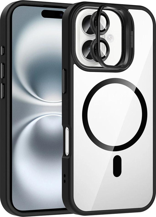 Apple İphone 17 Kılıf Standlı Ve Kamera Lens Hediyeli M-Safe Şarj Özellikli Zore Etro Kapak